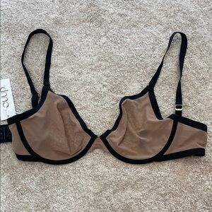 CUUP Black and Tan Mesh Underwire Bra